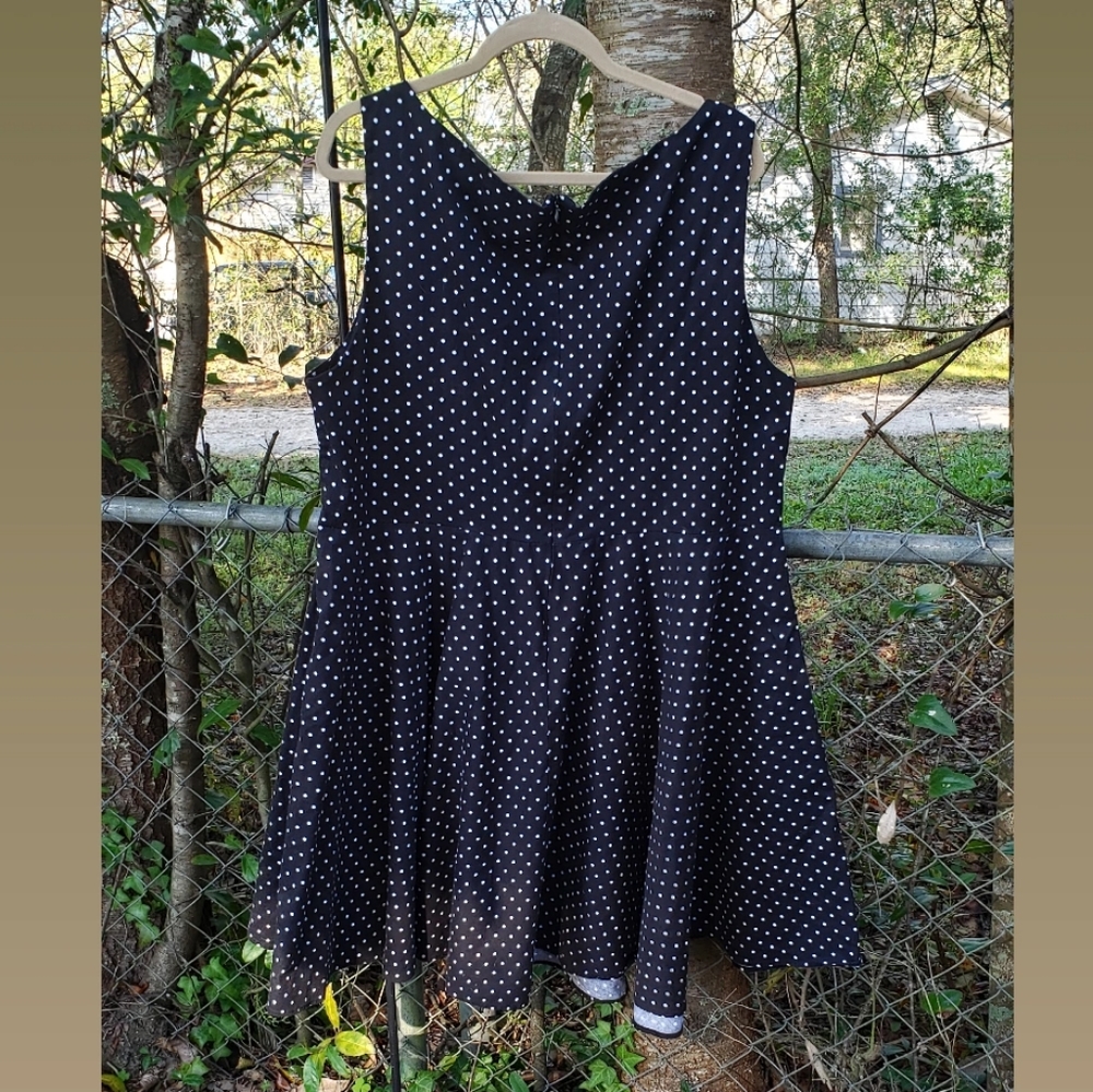 Black & White Polka Dot Aline Dress